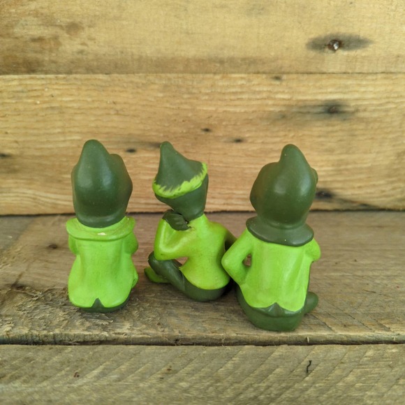 Vintage 1970 Green Elves Pixies Sprites Hobbyist Figures - Picture 10 of 11